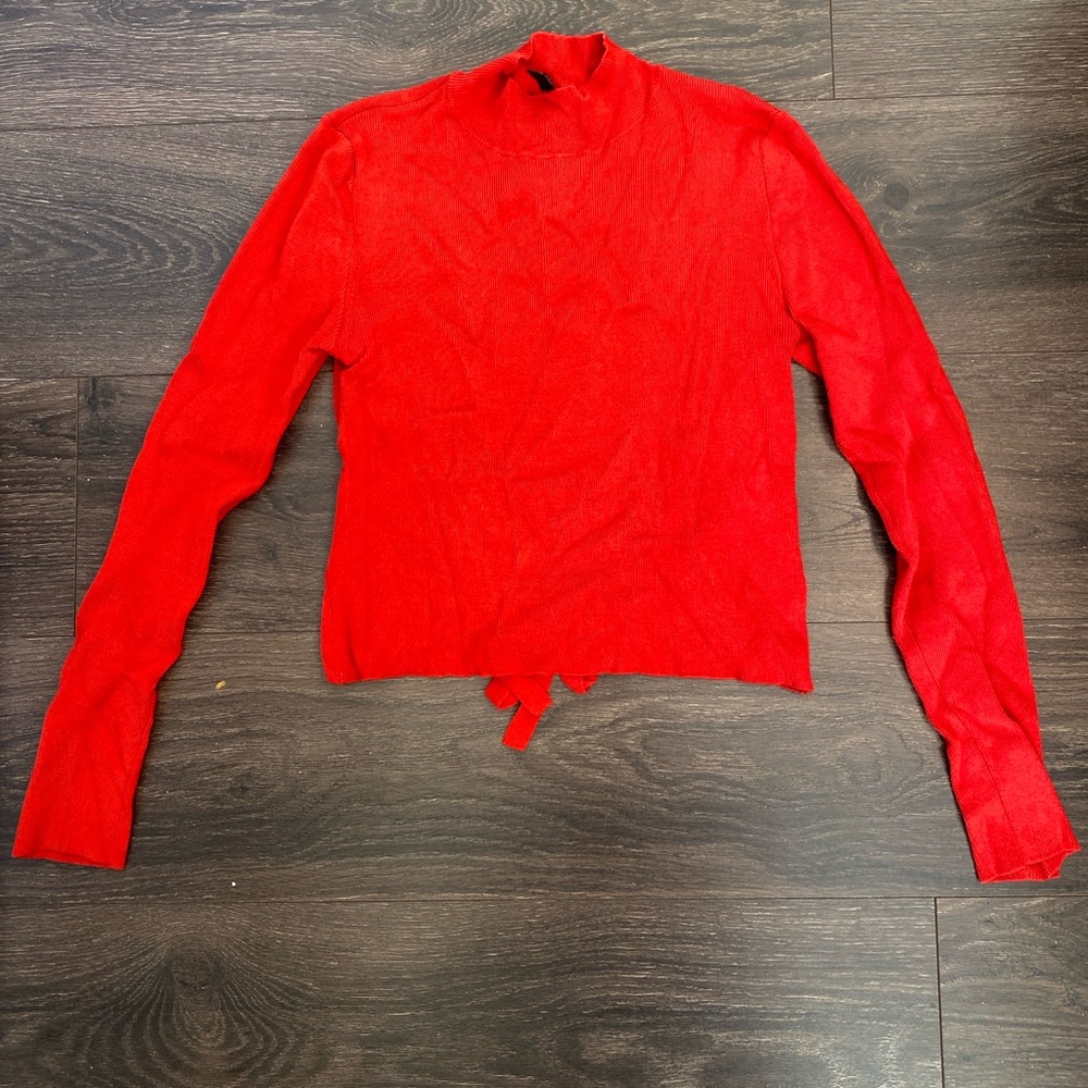 H&M Bright Red Knit Top